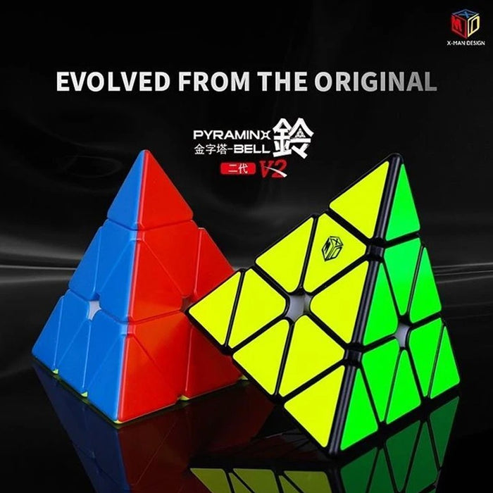 QiYi X-Man Bell V2 Magnetic Pyraminx Speedcube